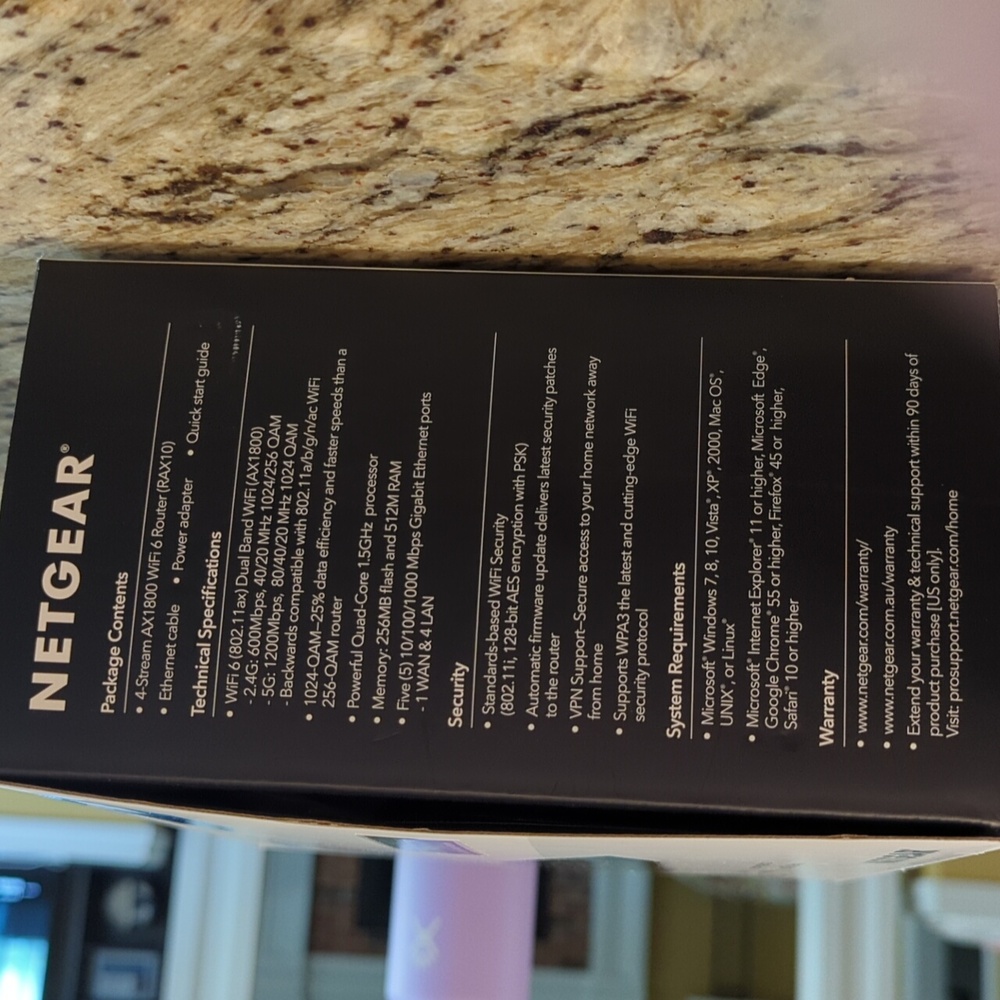 NIP Netgear AX1800 WiFi Router - Picture 3 of 6